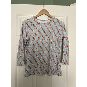 J. McLaughlin Signature Catalina Cloth Bamboo Sticks Shirt Size Small